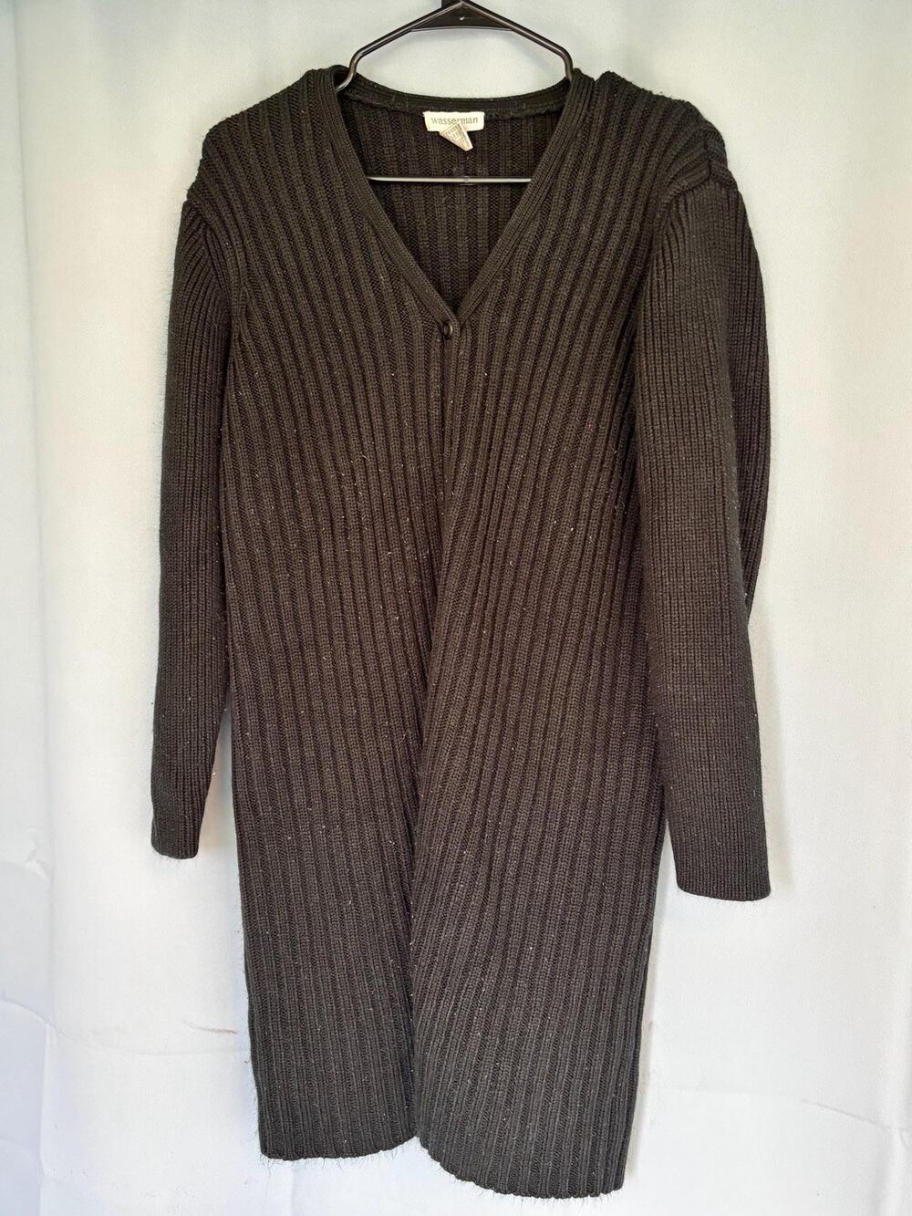 Wasserman Women’s Black Sweater Cardigan Long sleeve Knit Button Xtra Large XL